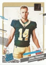 2023 Donruss Rated Rookie Portrait Jake Haener #32 card