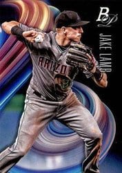 2018 Bowman Platinum Base Set Jake Lamb #10 card
