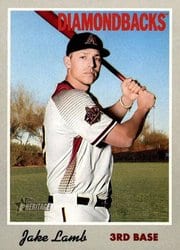 2019 Topps Heritage Base Set Jake Lamb #75 card