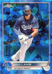 2022 Topps Chrome Update Sapphire Edition Base Set Jake Lamb #US57 card