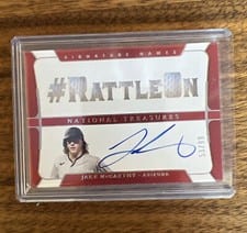 2022 Panini National Treasures Signature Names Jake McCarthy #SN-JM card