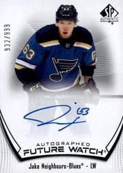 2021-22 SP Authentic Base Set Jake Neighbours #146 card
