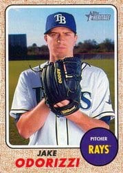 2017 Topps Heritage Base Set Jake Odorizzi #496 card