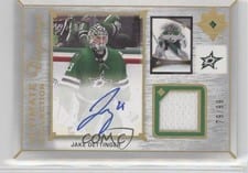 2022-23 Upper Deck Ultimate Collection Ultimate Displays Autograph Jersey Jake Oettinger #UDA-JO card