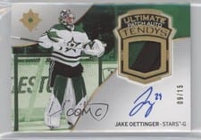 2022-23 Upper Deck Ultimate Collection Ultimate Tendys Autograph Jersey Jake Oettinger #UTA-JO card
