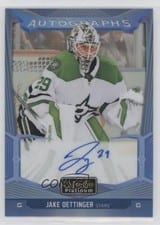 2024-25 O-Pee-Chee Platinum Blue Rainbow Autographs Jake Oettinger #BA-JO card