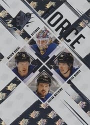 2024-25 SPx Force Jake Oettinger/Mathew Barzal/Mitch Marner/Auston Matthews #SF-OBMM card