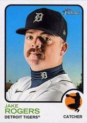 2022 Topps Heritage Base Set Jake Rogers #404 card