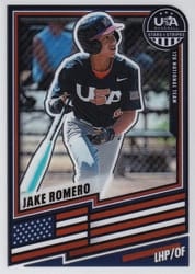 2026 Panini Stars & Stripes Prizm Base Set Jake Romero #92 card