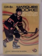 2022-23 O-Pee-Chee 3-D Marquee Rookies Jake Sanderson #3D-SA card