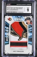 2022-23 Upper Deck Black Diamond Rookie Team Logo Jumbo Patches Jake Sanderson #RTL-JS card