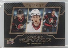 2022-23 Upper Deck Trilogy Rookie Triptychs Jake Sanderson #RT-SA card