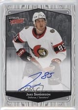 Jake Sanderson 2022-23 Upper Deck Ultimate Collection 1999-00 Ultimate Victory Retro Autographs card