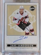 2024-25 Upper Deck Clear Cut Vintage Autos Jake Sanderson #VA-JS card