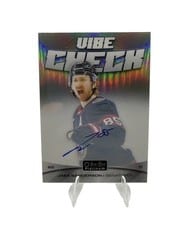 2025-26 O-Pee-Chee Platinum Vibe Check Rainbow Auto Jake Sanderson #VC-13 card