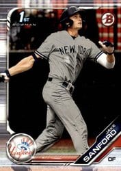 2019 Bowman Draft Base Set Jake Sanford #BD-82 card