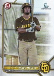 2022 Bowman Draft Base Set Jakob Marsee #BD-73 card