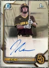 2022 Bowman Draft Chrome Autographs Jakob Marsee #CDA-JME card