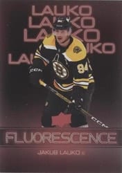 2022-23 Upper Deck Flourescence Gold Parallel Jakub Lauko #F-36 card