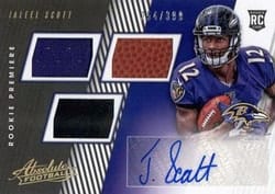 2018 Panini Absolute Base Set Jaleel Scott #181 card