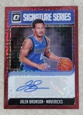 2018 Panini Donruss Optic Signature Series Jalen Brunson Choice #JBS card
