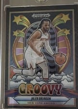 2024-25 Panini Prizm Black Groovy Jalen Brunson #25 card