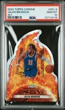 2024-25 Topps Chrome 451 Jalen Brunson #451-9 card