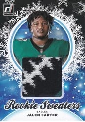 2023 Donruss Rookie Holiday Sweater Relics Jalen Carter #HS-JCA card