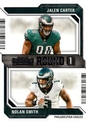 2023 Panini Contenders Round Numbers Jalen Carter/Nolan Smith #6 card