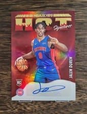 2022-23 Hoops Hot Signatures Jalen Duren #HSR-JLD card