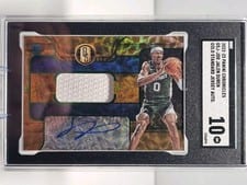 2022-23 Panini Chronicles Gold Standard Rookie Jersey Autographs Jalen Duren #GSJ-JDD card