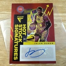 2022-23 Panini Flux Hot Stock Signatures Jalen Duren #HSS-JDR card
