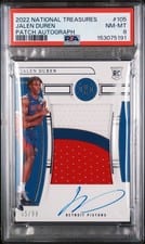 2022-23 Panini National Treasures Jalen Duren #105 card