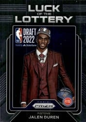 2022-23 Panini Prizm Luck of the Lottery Jalen Duren #14 card