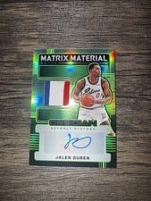 2024-25 Panini Obsidian Matrix Material Autos Jalen Duren #MM-DRN card