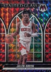 2021-22 Panini Mosaic Stained Glass Jalen Green #9 card