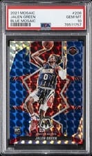 2021 Panini Mosaic Jalen Green Blue #206 card