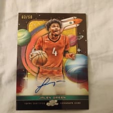 2023-24 Topps Chrome Cosmic First Flight Signatures Refractor Jalen Green #FFS-JG