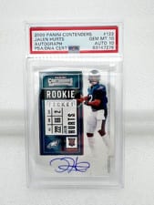 2020 Panini Contenders Jalen Hurts Autograph #122 card