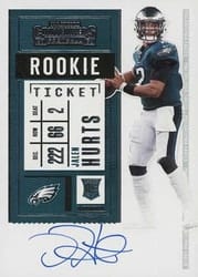 2020 Panini Contenders Base Set Jalen Hurts #122 card
