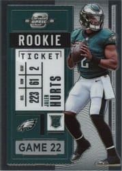 2020 Panini Contenders Optic Base Set Jalen Hurts #77 card