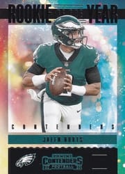2020 Panini Contenders Rookie of the Year Contenders Jalen Hurts #RY-JHU card