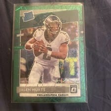 2020 Panini Donruss Optic Jalen Hurts Green Velocity #164 card