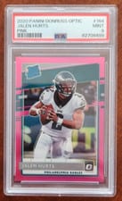 2020 Panini Donruss Optic Jalen Hurts Pink #164 card
