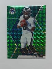 2020 Panini Mosaic Jalen Hurts Green Mosaic #222 card