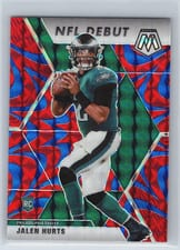 2020 Panini Mosaic Jalen Hurts Reactive Blue #265 card