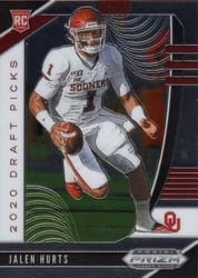 2020 Panini Prizm Draft Picks Base Set Jalen Hurts #129 card