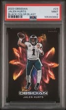 2023 Panini Obsidian Black Color Blast Jalen Hurts #23 card