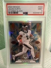 2024 Panini Mosaic Stained Glass Jalen Hurts #SG-4 card