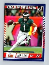 2025 Donruss Road To The Super Bowl Championship Jalen Hurts #1 card